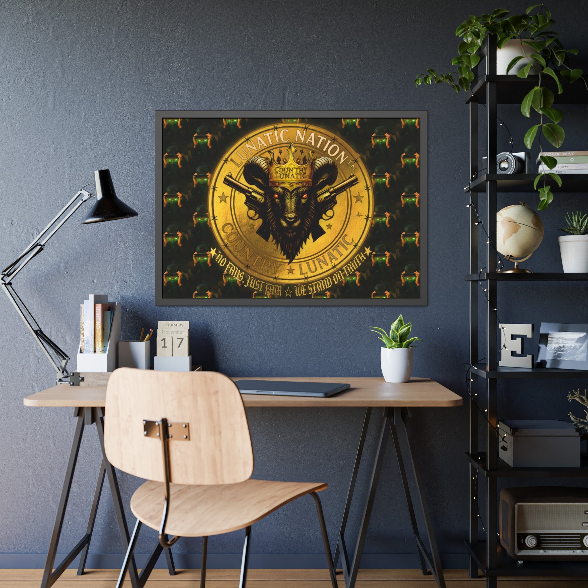 Framed Poster - Lunatic Nation Logo Photo