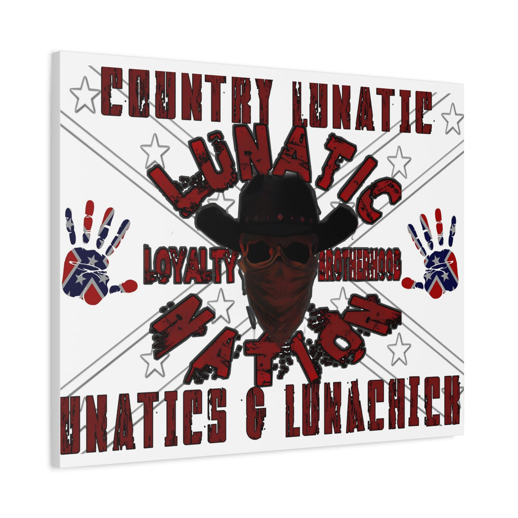 Country Lunatic Canvas Wall Art – Loyalty & Brotherhood Decor for Country Fans