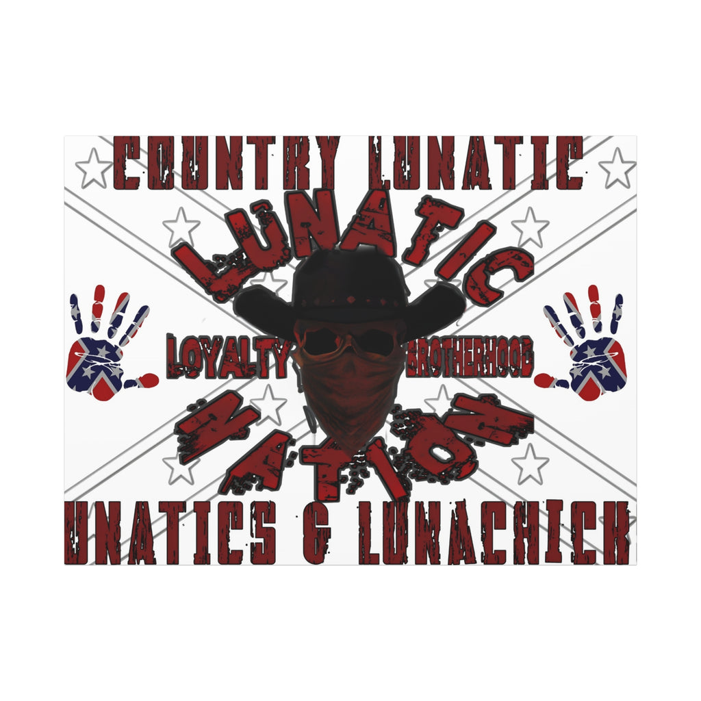 Country Lunatic Canvas Wall Art – Loyalty & Brotherhood Decor for Country Fans