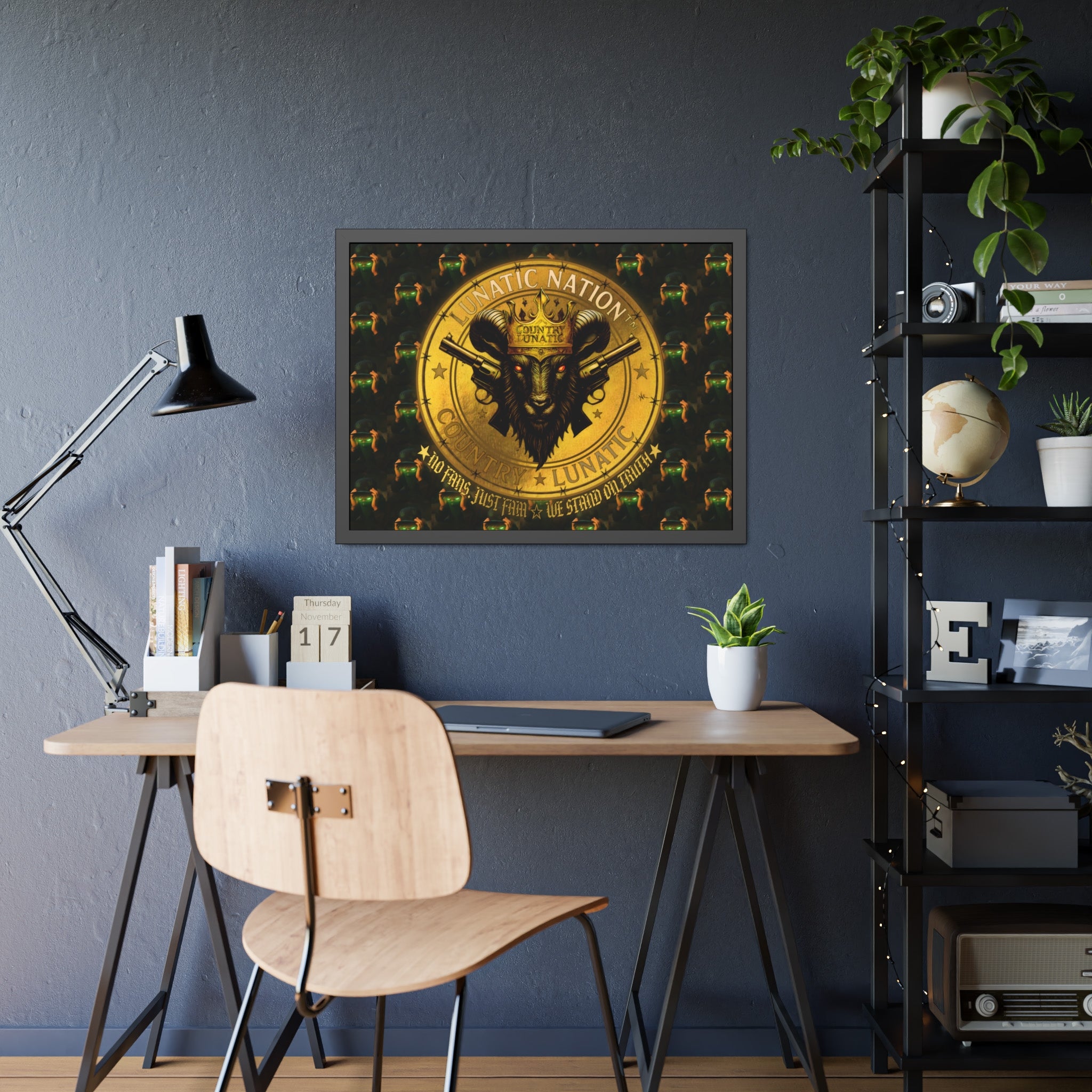 Framed Poster - Lunatic Nation Logo Photo