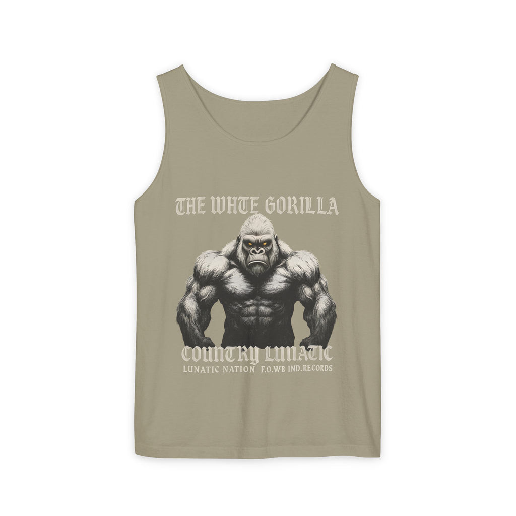 Tank Top White Gorilla Wife Beater Tank Unisex Garment-Dyed Collection