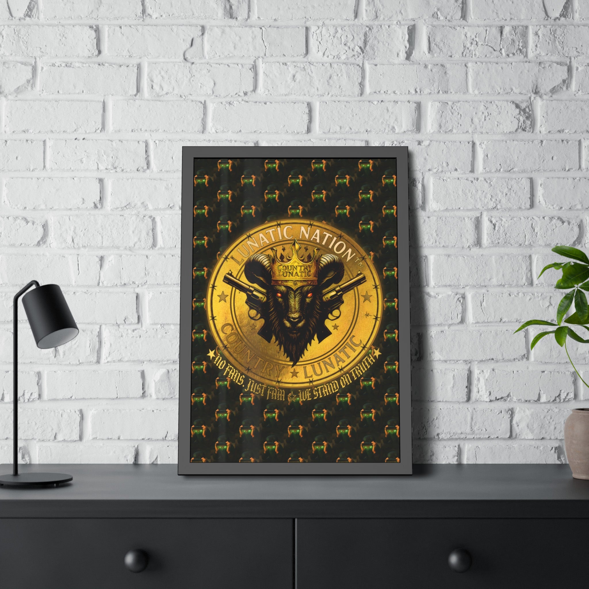 Framed Poster - Lunatic Nation Logo Photo