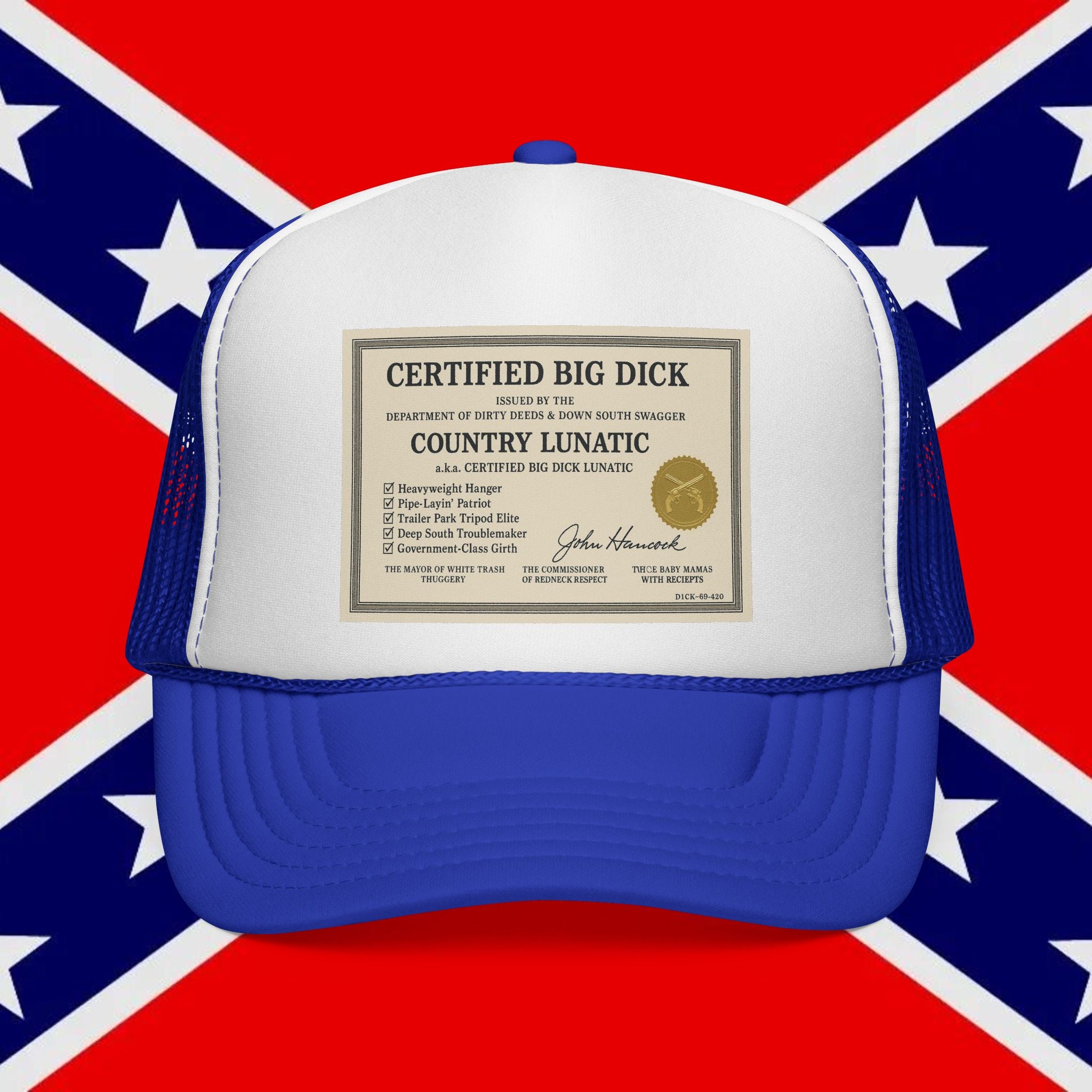 Trucker Cap - Certified Big Di*k - Country Lunatic Design
