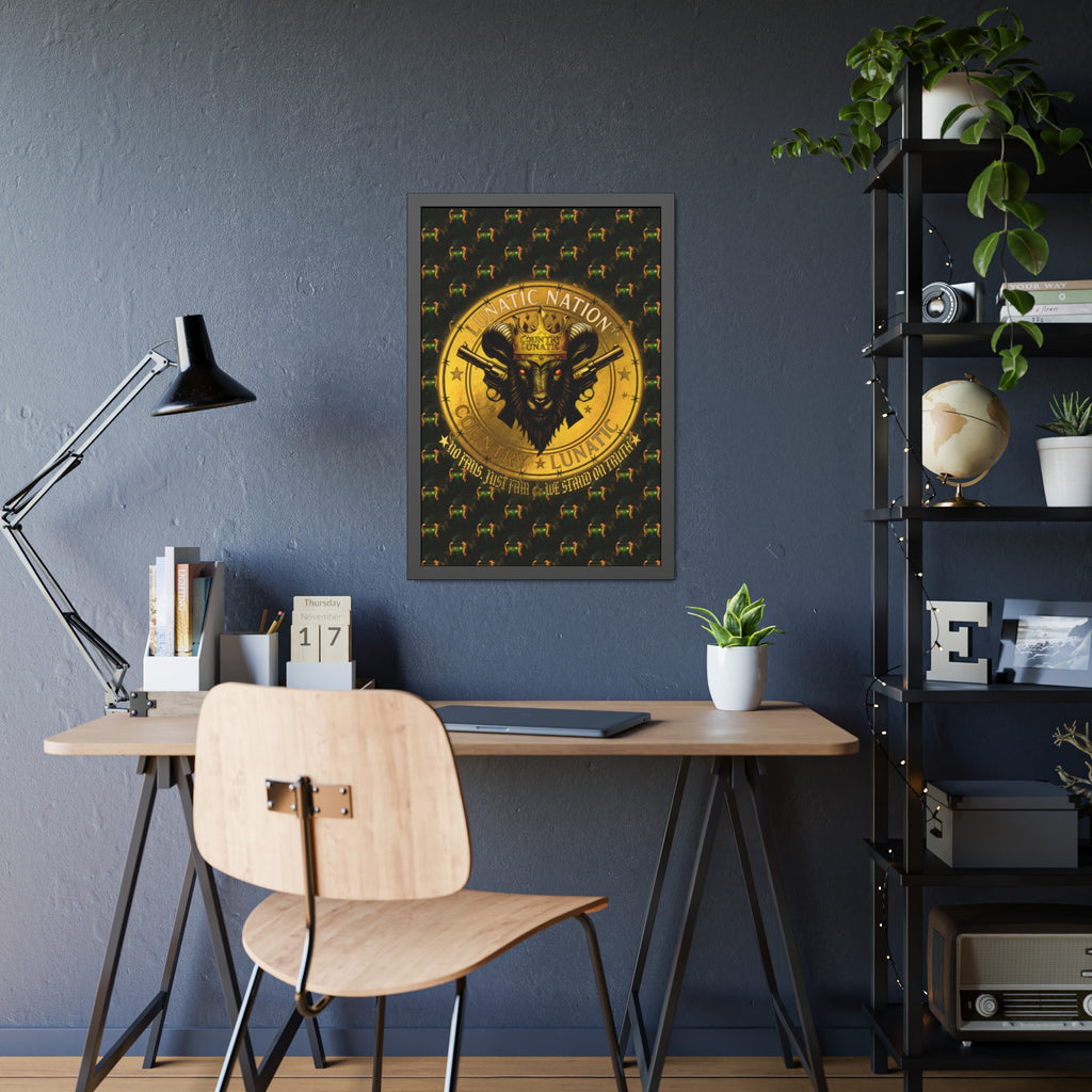 Framed Poster - Lunatic Nation Logo Photo
