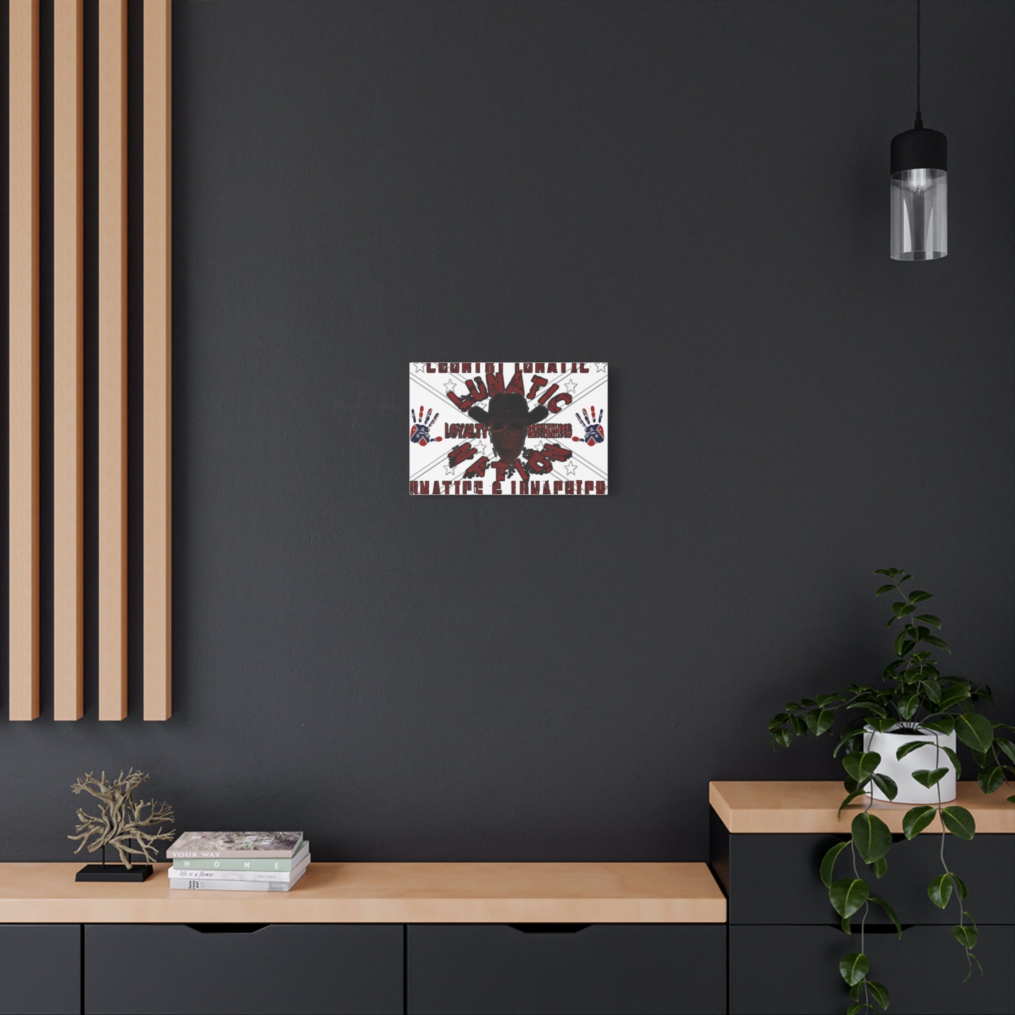 Country Lunatic Canvas Wall Art – Loyalty & Brotherhood Decor for Country Fans