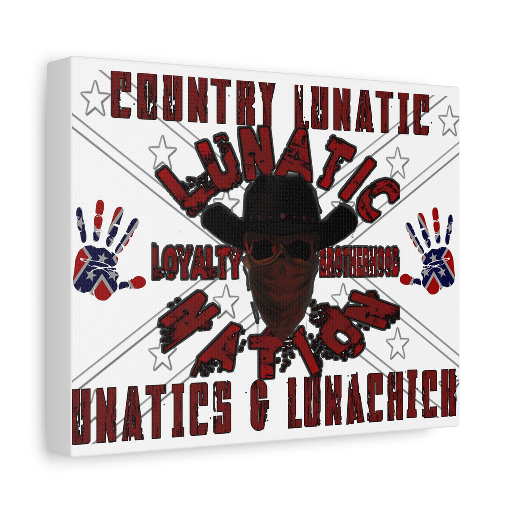 Country Lunatic Canvas Wall Art – Loyalty & Brotherhood Decor for Country Fans