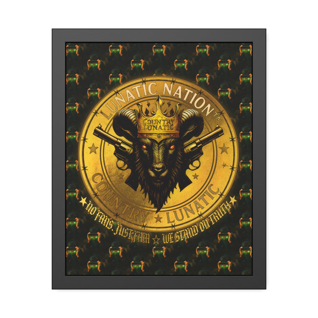 Framed Poster - Lunatic Nation Logo Photo