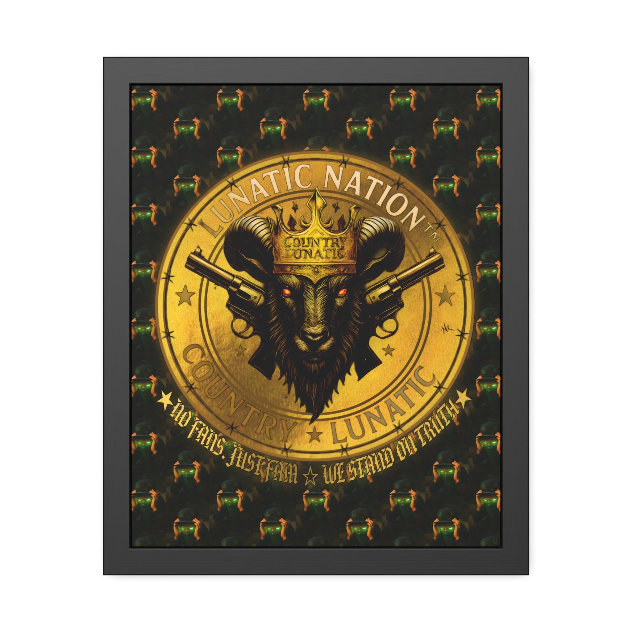 Framed Poster - Lunatic Nation Logo Photo