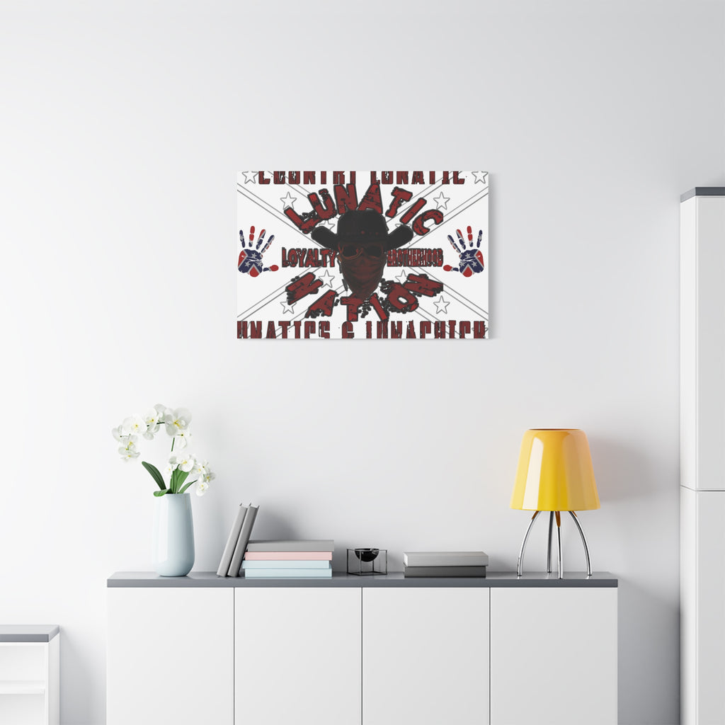 Country Lunatic Canvas Wall Art – Loyalty & Brotherhood Decor for Country Fans