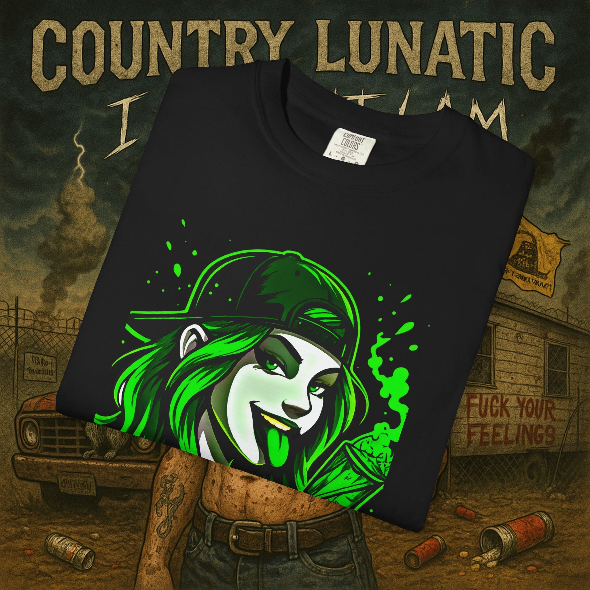 Country Lunatic Unisex T-shirt - 420 Roll Up Edition