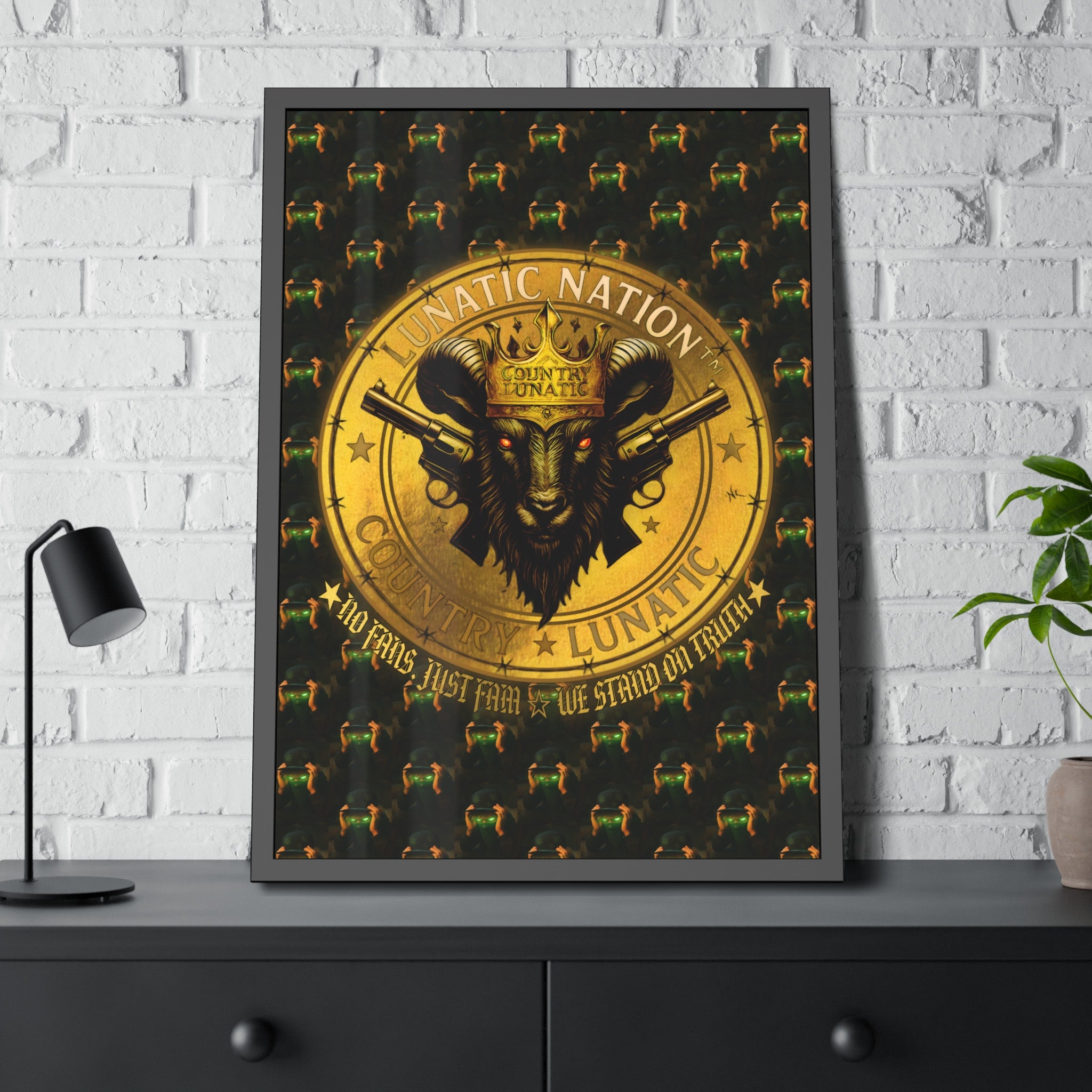 Framed Poster - Lunatic Nation Logo Photo