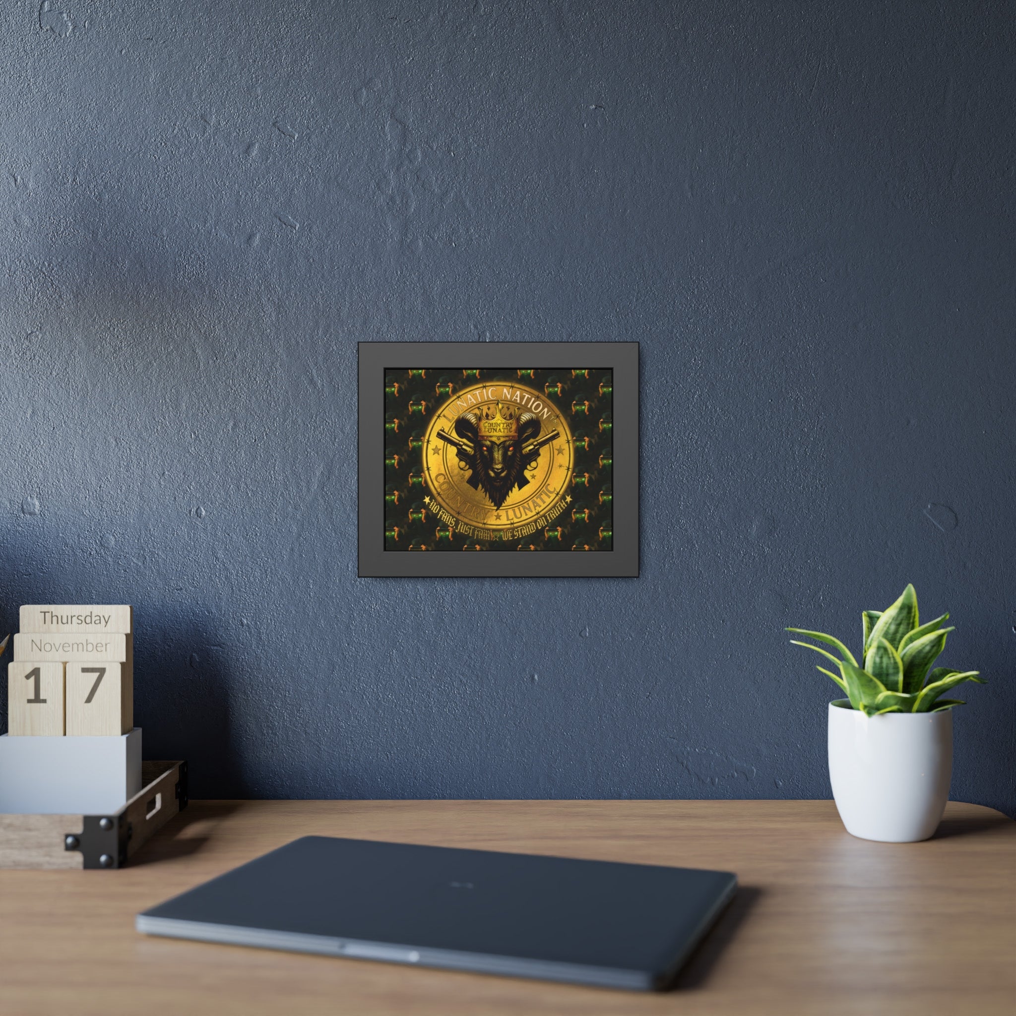 Framed Poster - Lunatic Nation Logo Photo