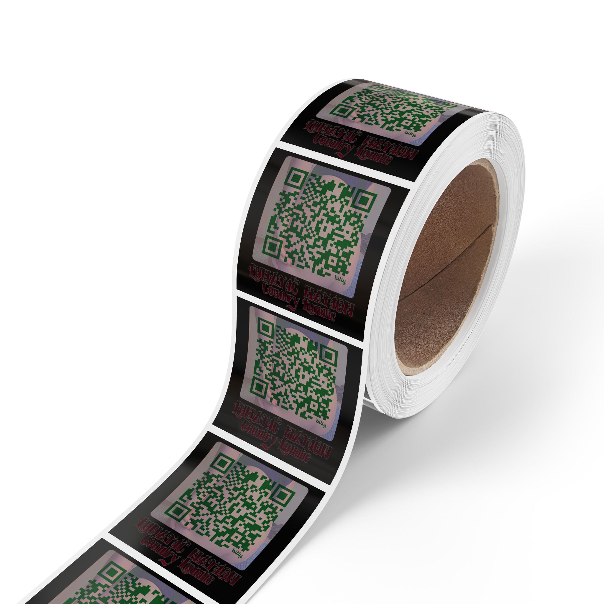 Sticker Rolls - Country Lunatics QR Stickers for Real Support