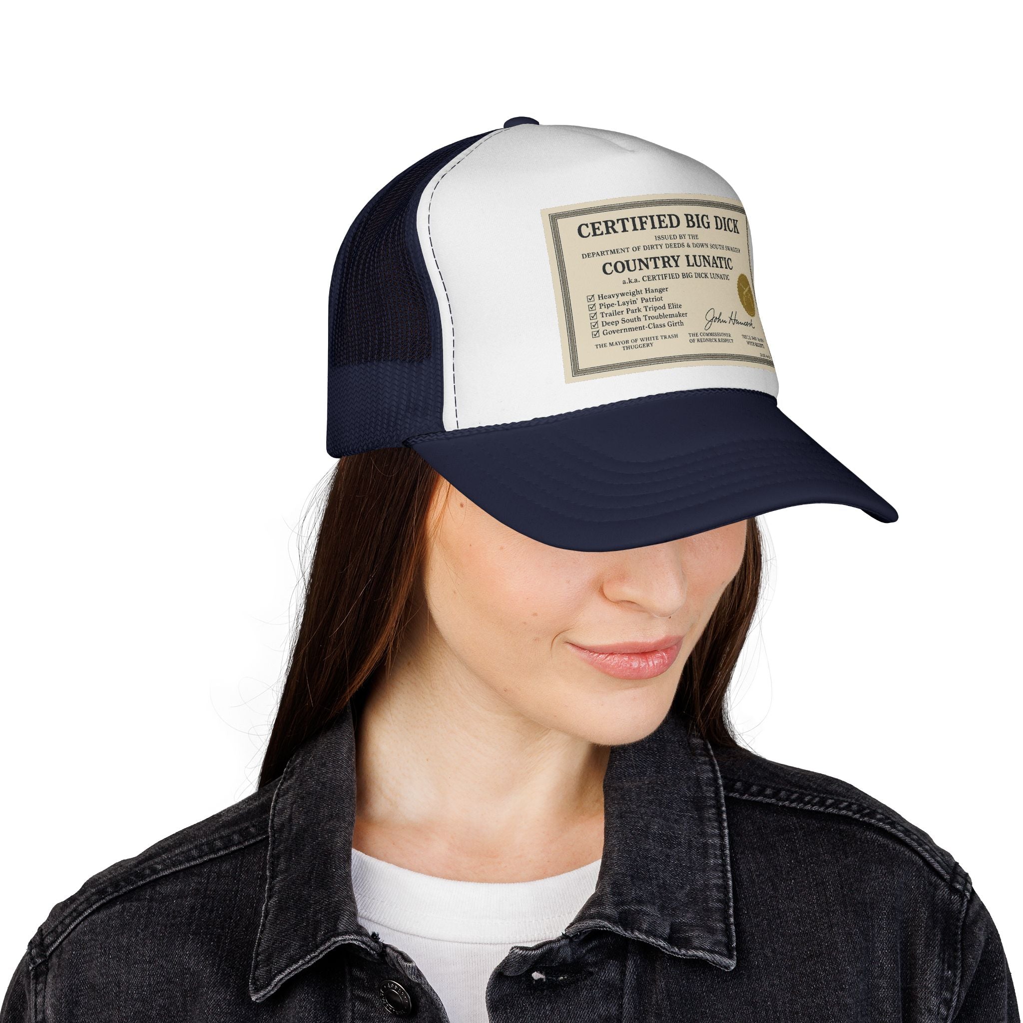 Trucker Cap - Certified Big Di*k - Country Lunatic Design