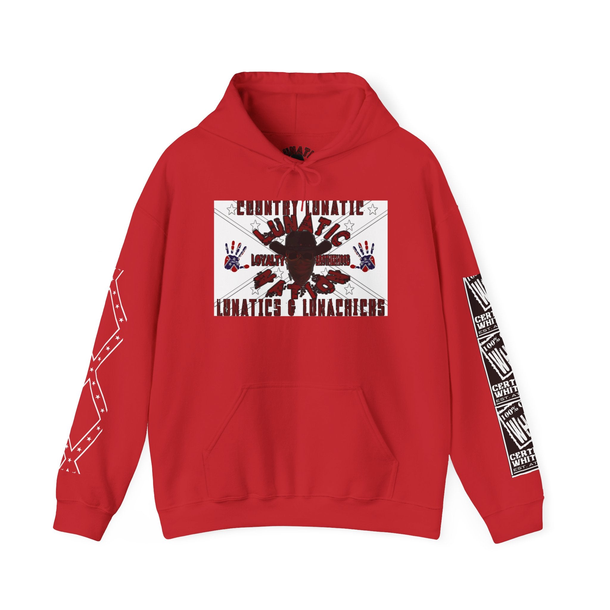 Country Lunatic Unisex Heavy Blend™ Hooded Sweatshirt - Unique Graphic Design