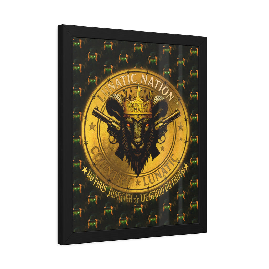 Framed Poster - Lunatic Nation Logo Photo