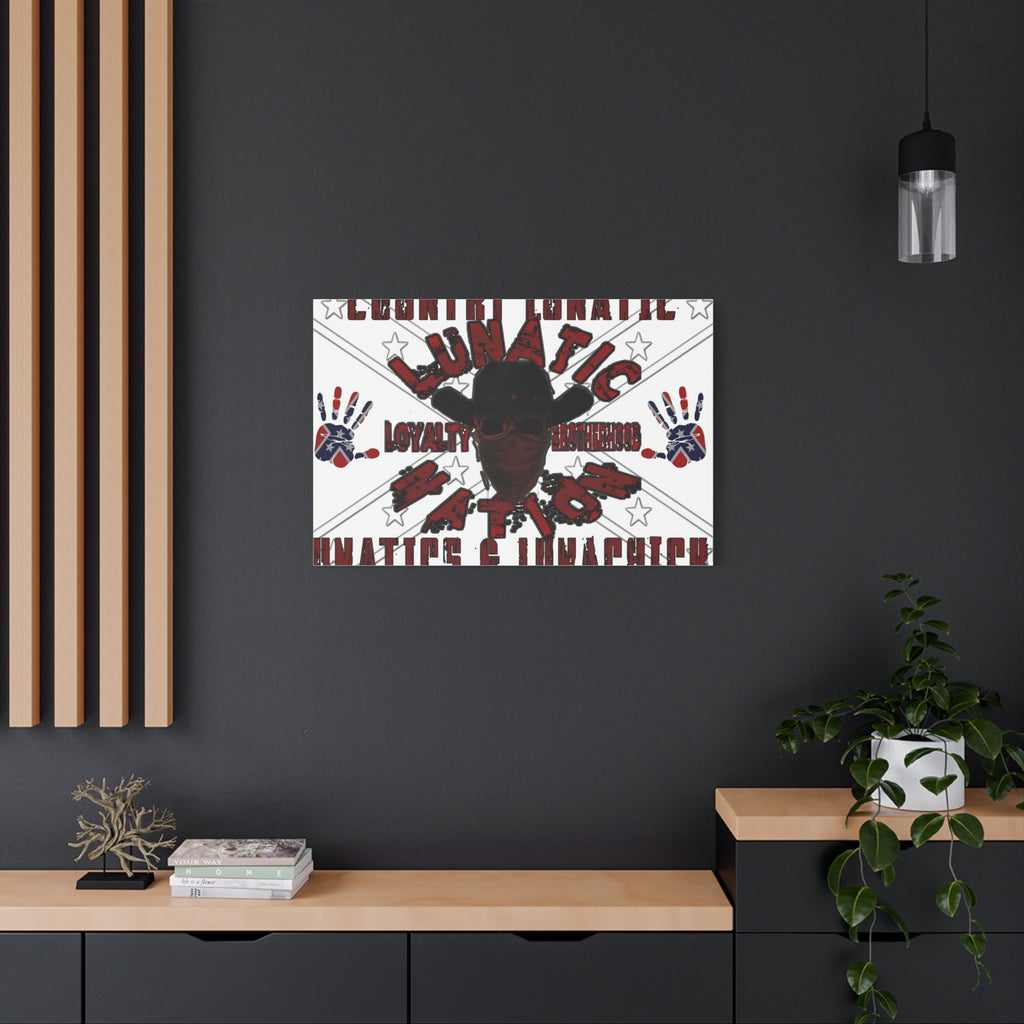 Country Lunatic Canvas Wall Art – Loyalty & Brotherhood Decor for Country Fans