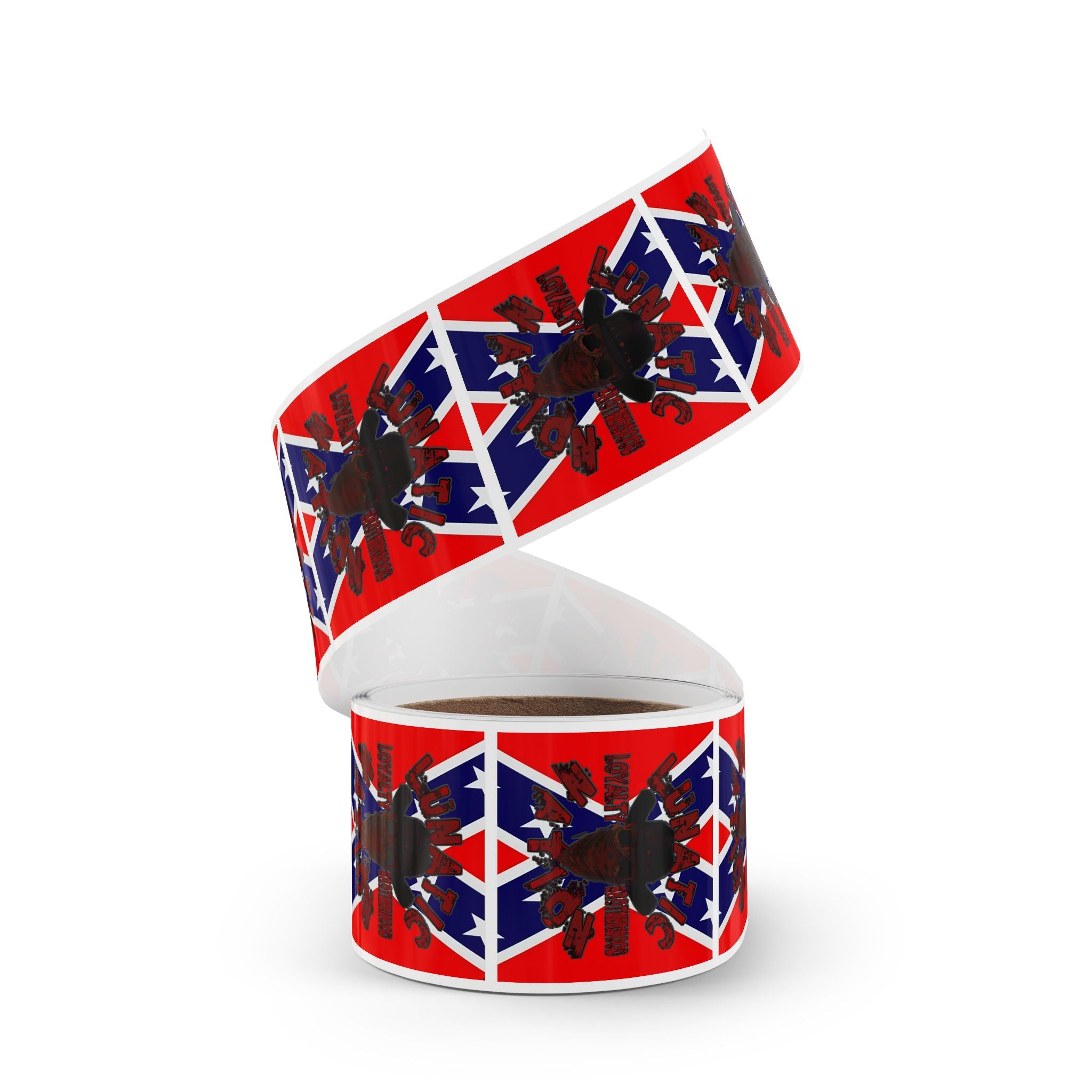Lunatic Rebel Square Sticker Rolls – Bold Design for Events & Personal Use