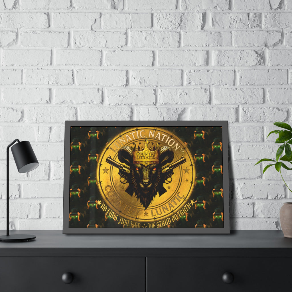 Framed Poster - Lunatic Nation Logo Photo