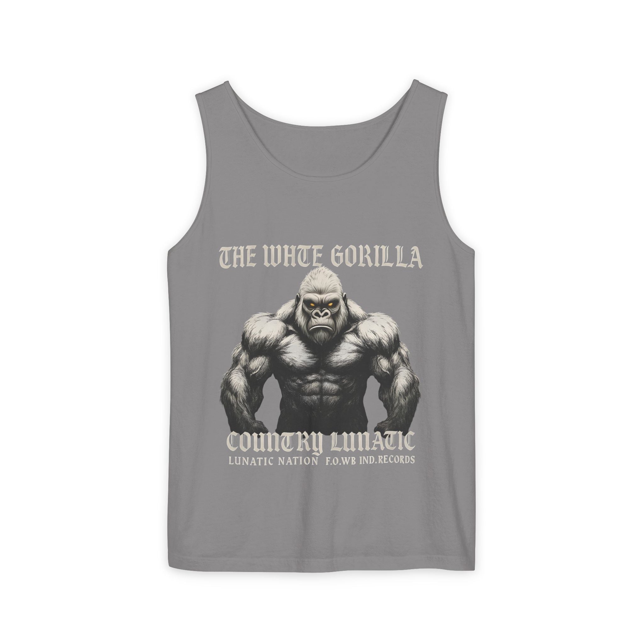 Tank Top White Gorilla Wife Beater Tank Unisex Garment-Dyed Collection