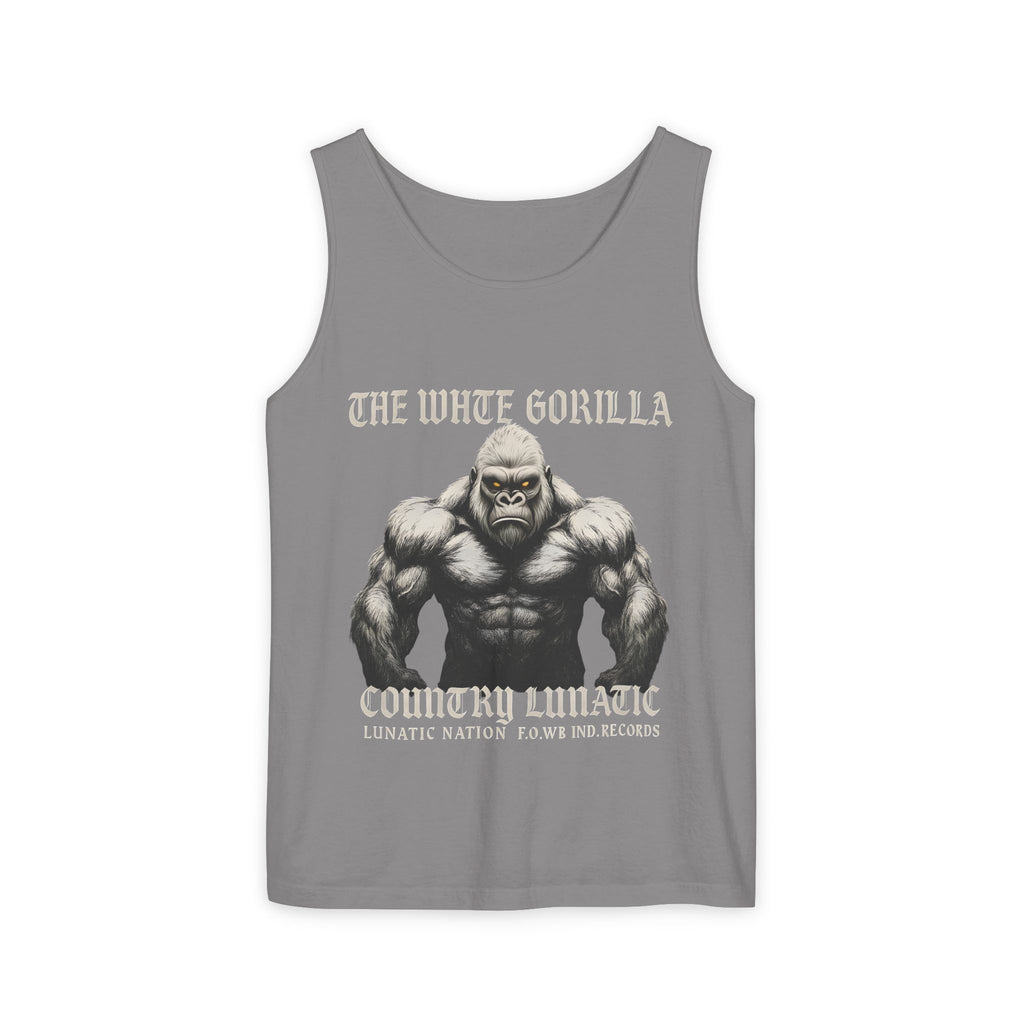Tank Top White Gorilla Wife Beater Tank Unisex Garment-Dyed Collection