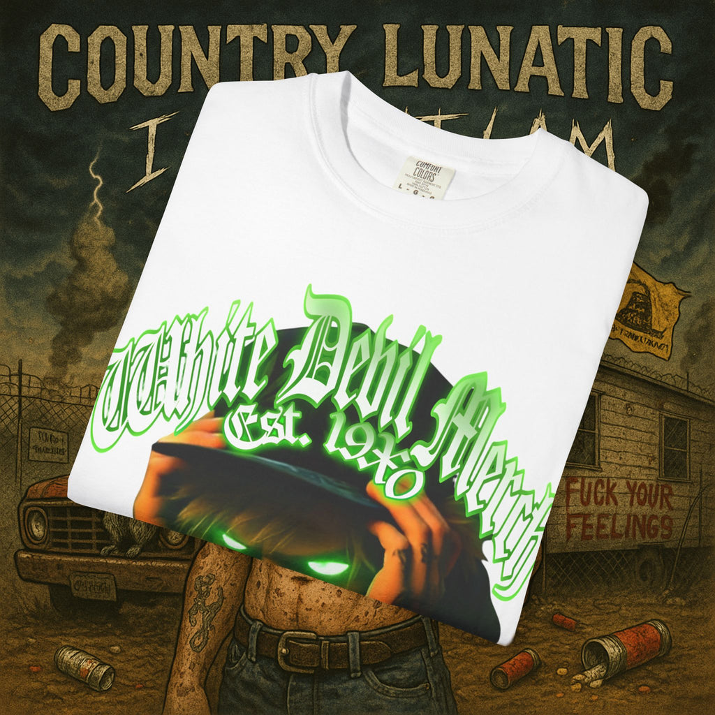T-Shirt Lunatic Nation Logo Country Lunatic Unisex Garment-Dyed Tee