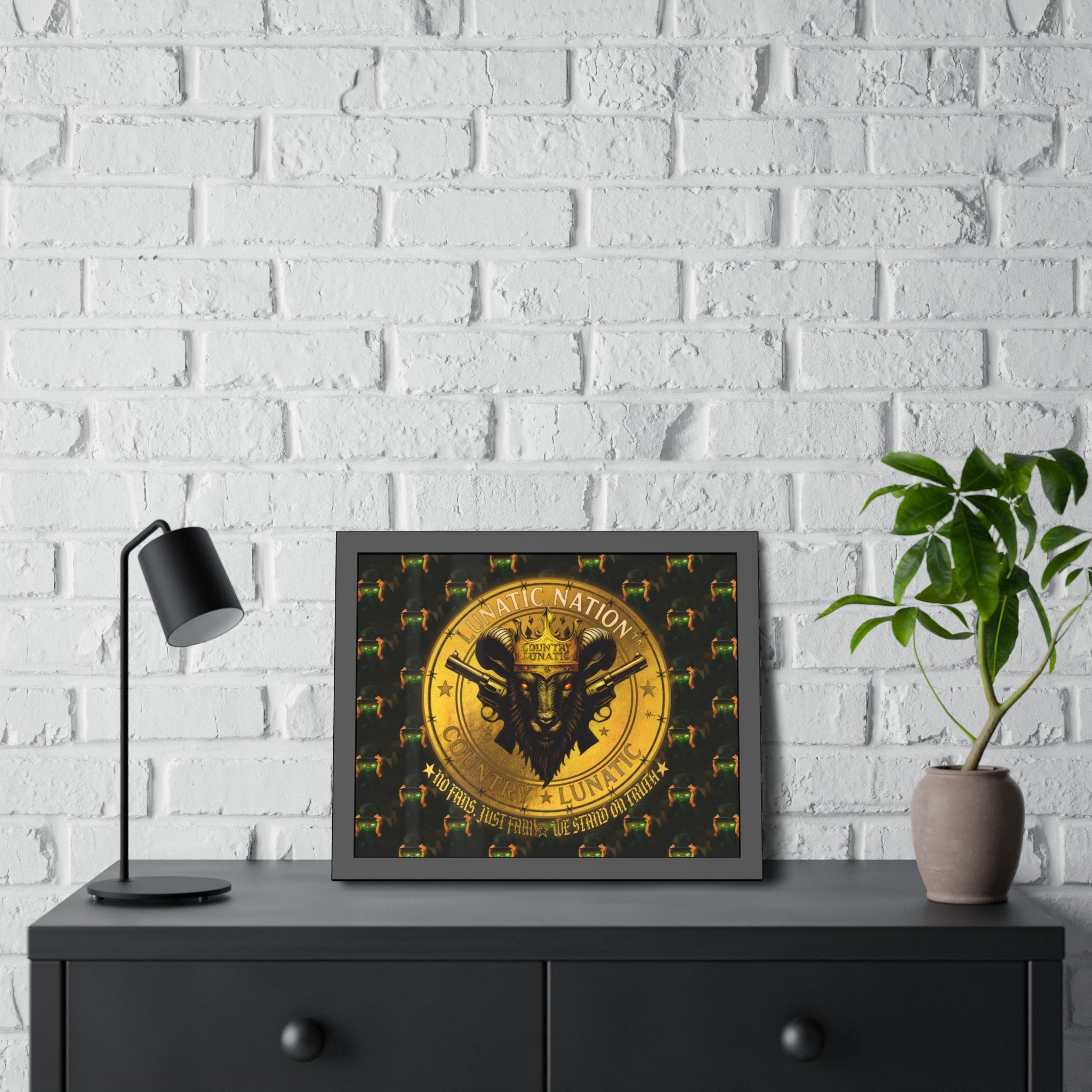 Framed Poster - Lunatic Nation Logo Photo