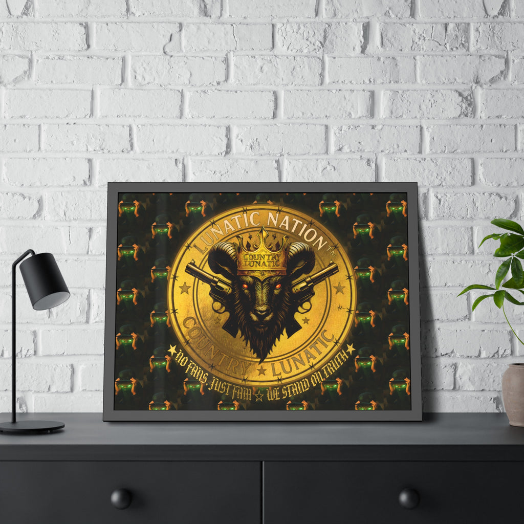 Framed Poster - Lunatic Nation Logo Photo