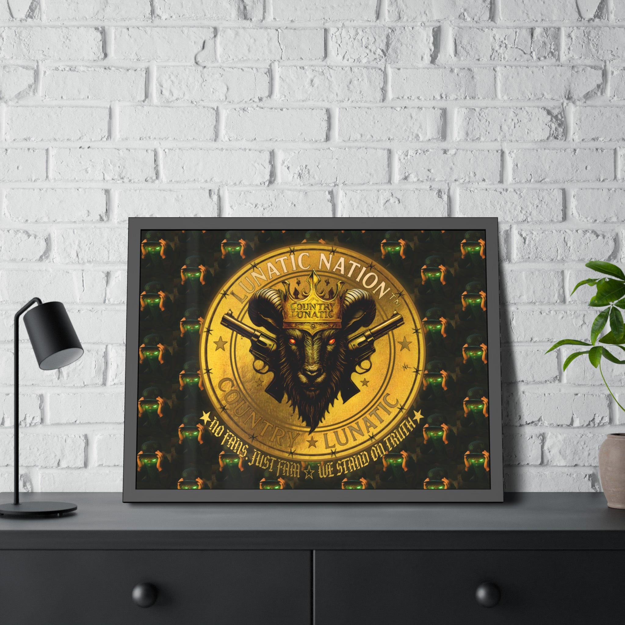 Framed Poster - Lunatic Nation Logo Photo