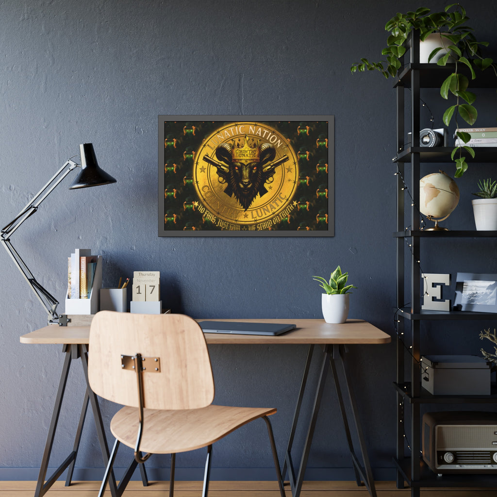 Framed Poster - Lunatic Nation Logo Photo