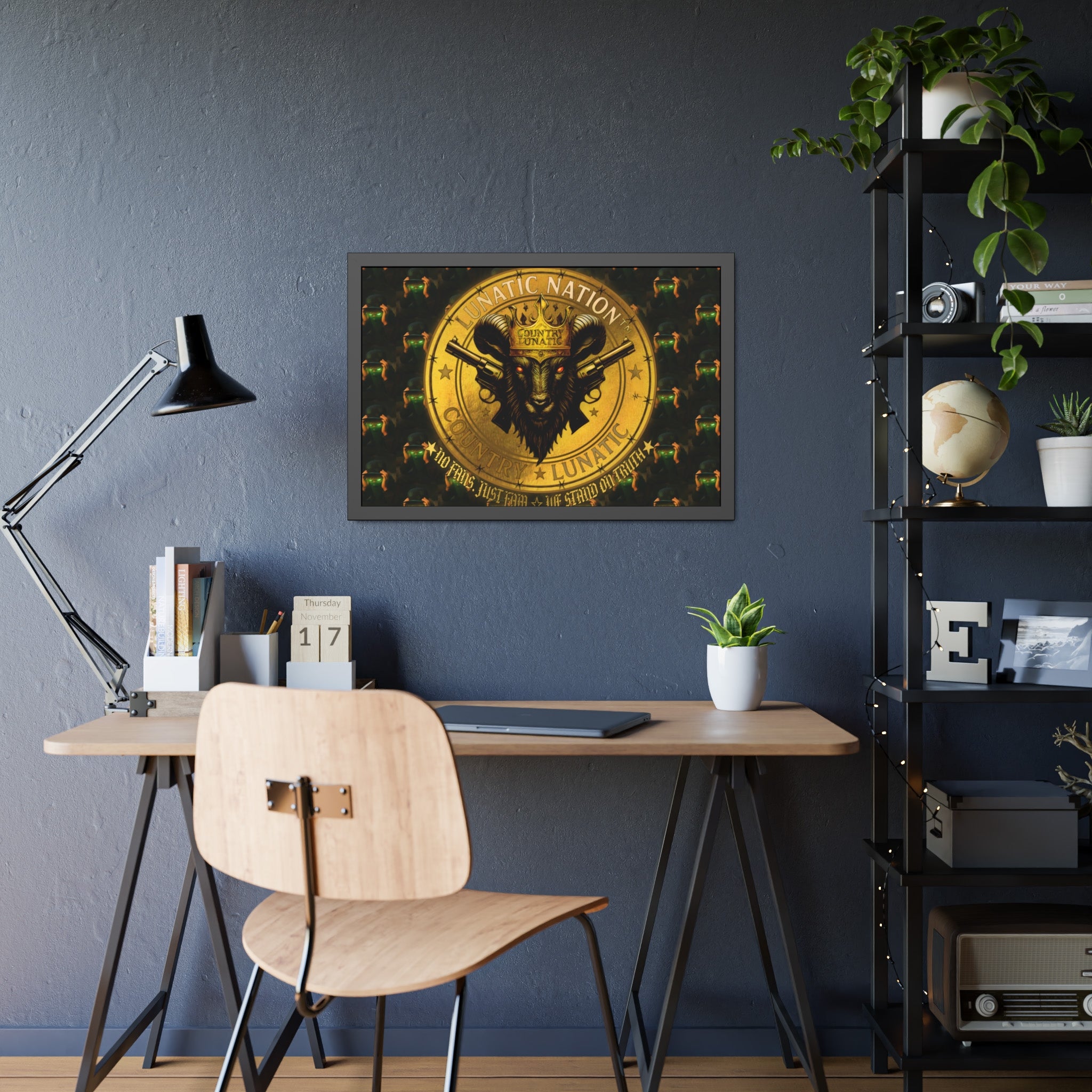 Framed Poster - Lunatic Nation Logo Photo