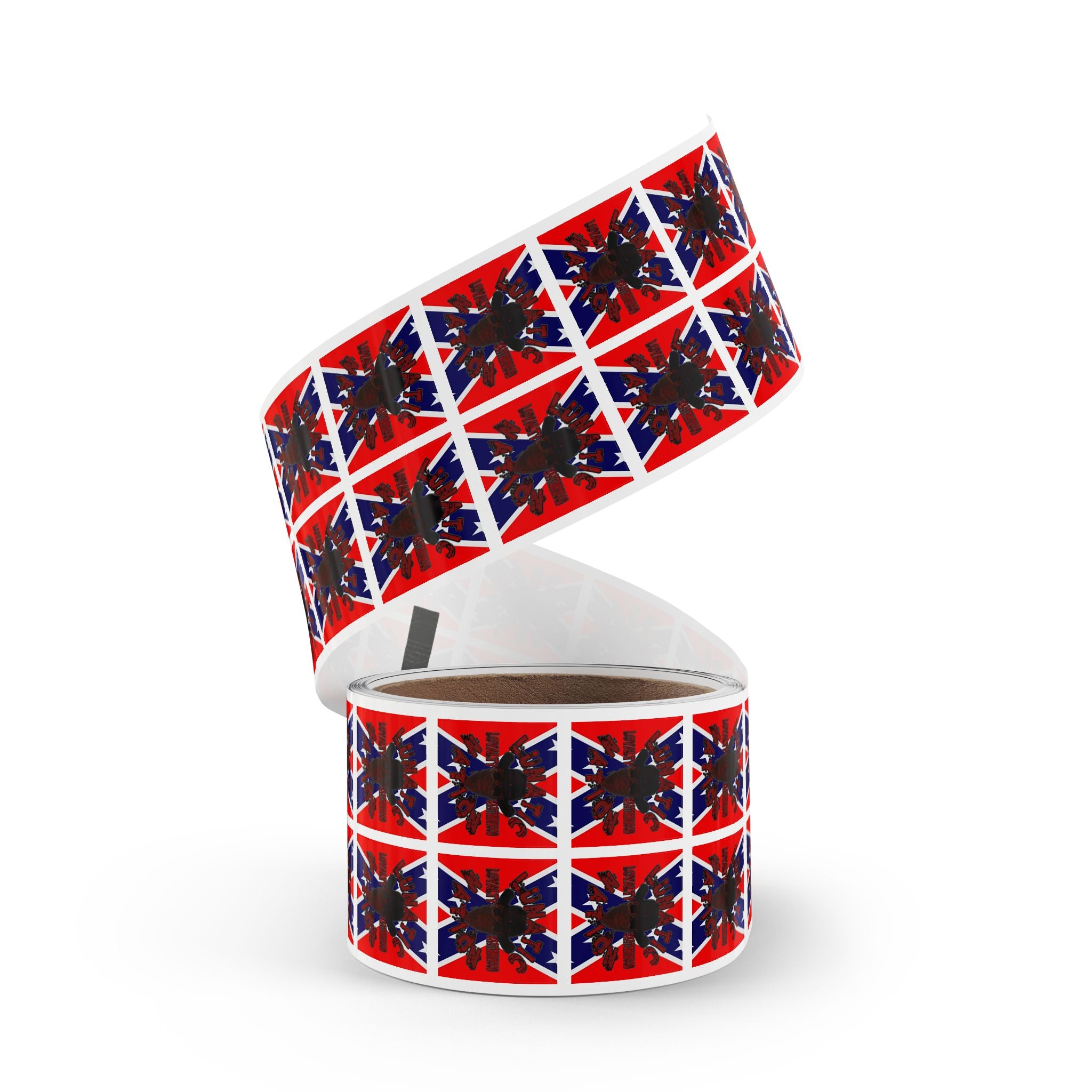 Lunatic Rebel Square Sticker Rolls – Bold Design for Events & Personal Use