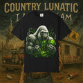 Garment-Dyed T-shirt - Country Lunatic White Gorilla 420 Edition