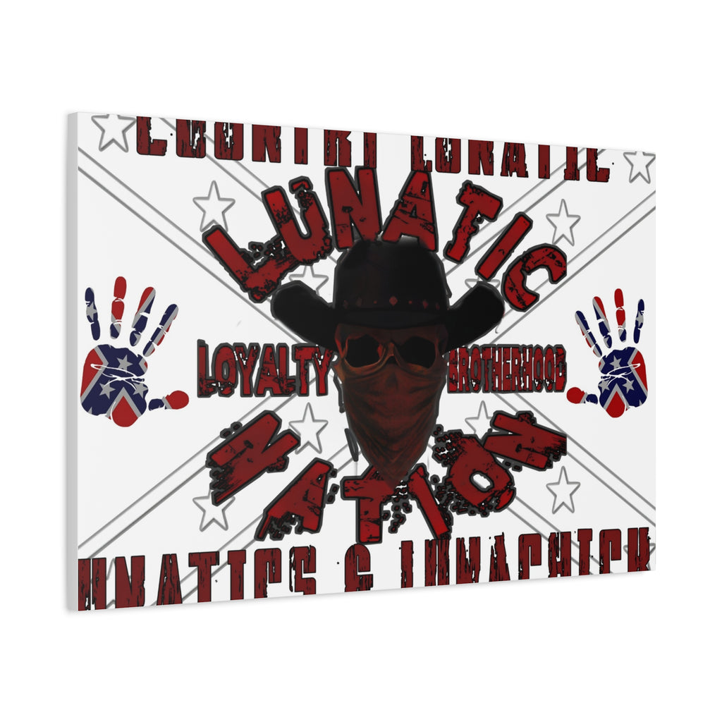 Country Lunatic Canvas Wall Art – Loyalty & Brotherhood Decor for Country Fans