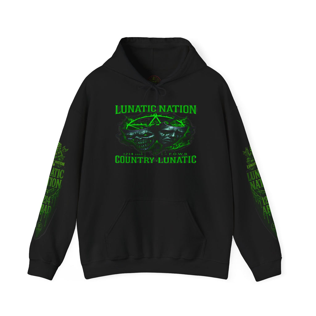 Hooded Sweatshirt - Love It or Hate It Lunatic Nation Design