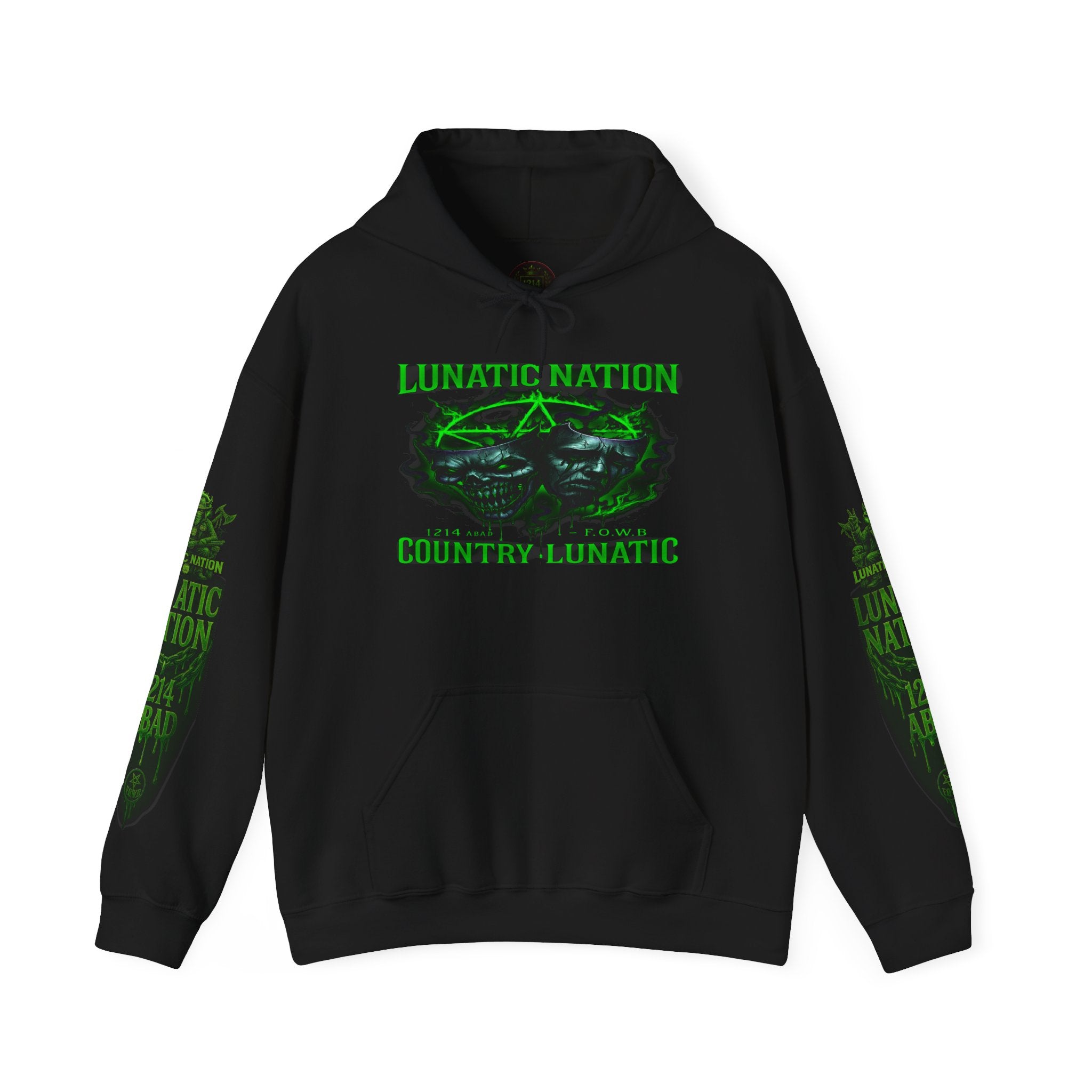 Hooded Sweatshirt - Love It or Hate It Lunatic Nation Design