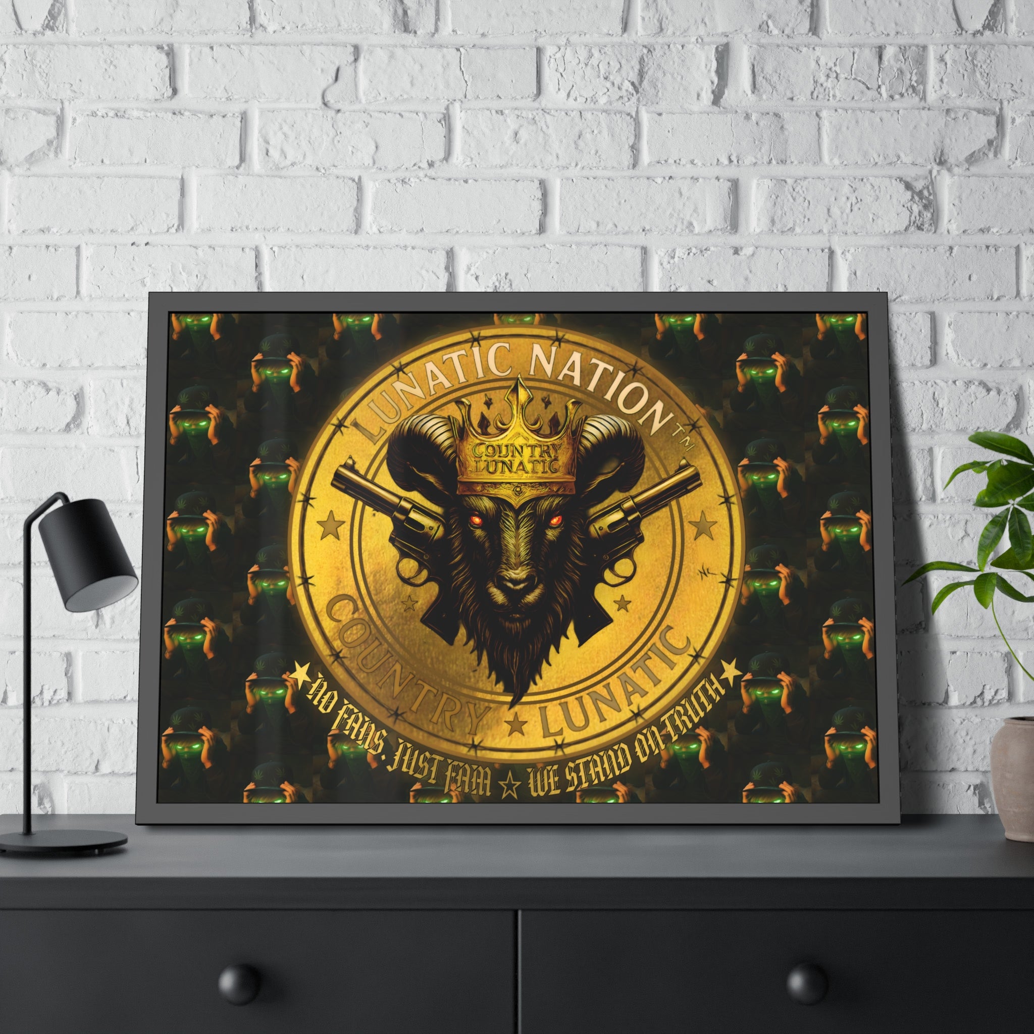 Framed Poster - Lunatic Nation Logo Photo