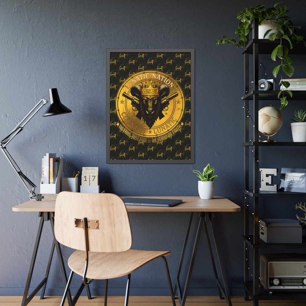 Framed Poster - Lunatic Nation Logo Photo