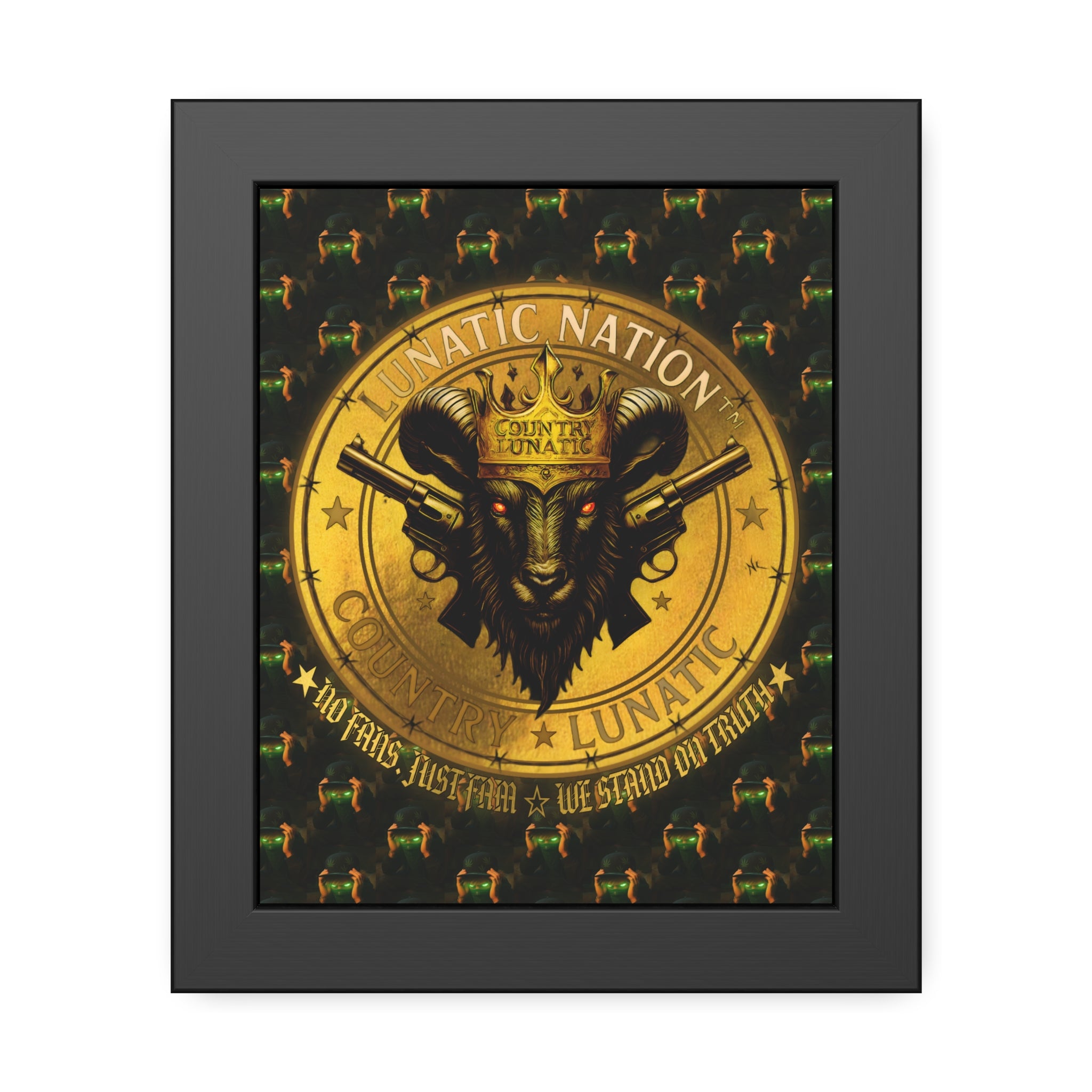 Framed Poster - Lunatic Nation Logo Photo