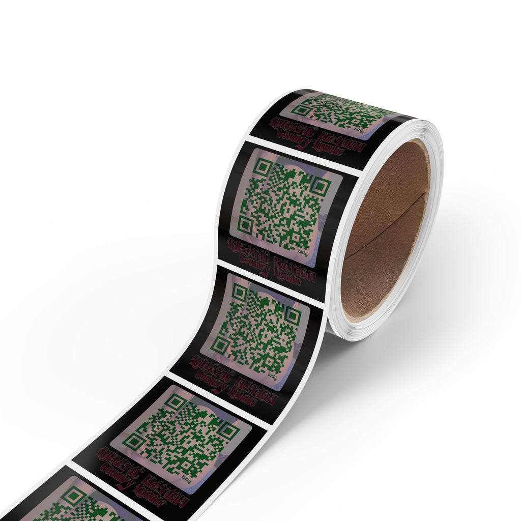 Sticker Rolls - Country Lunatics QR Stickers for Real Support