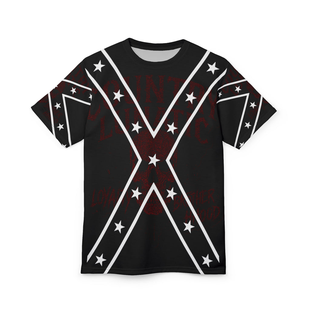 T-Shirt - Country Lunatic MAGA REBEL Tee with Confederate Flag Design