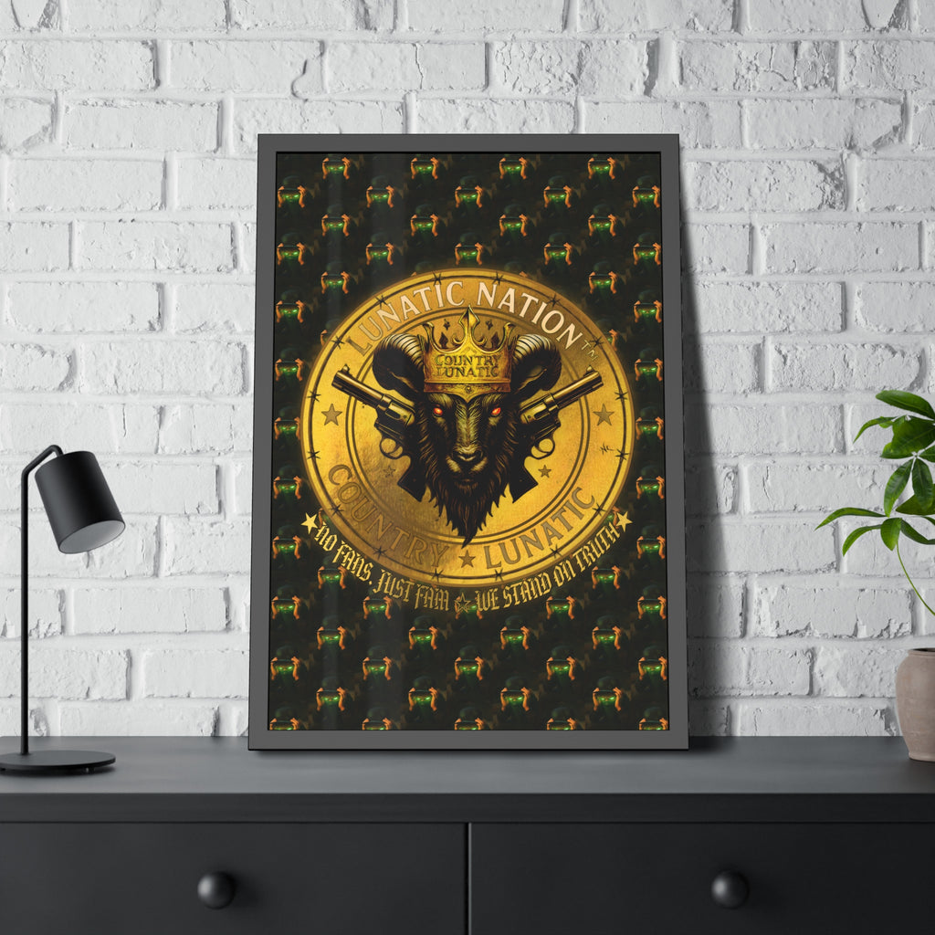 Framed Poster - Lunatic Nation Logo Photo