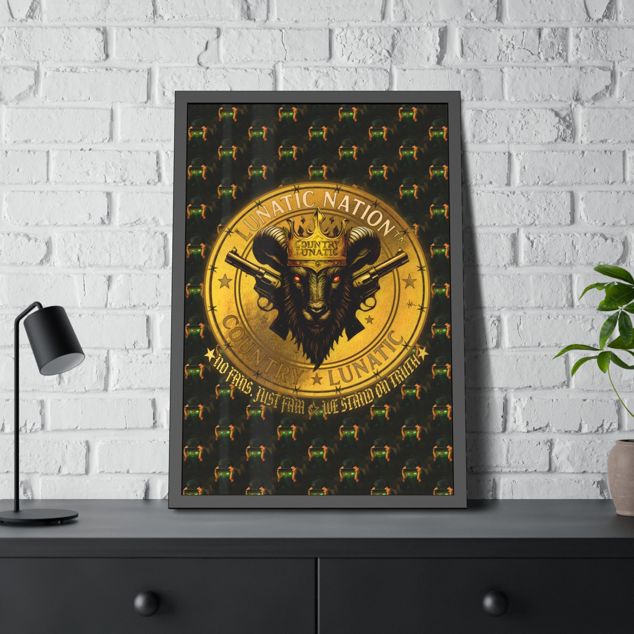 Framed Poster - Lunatic Nation Logo Photo