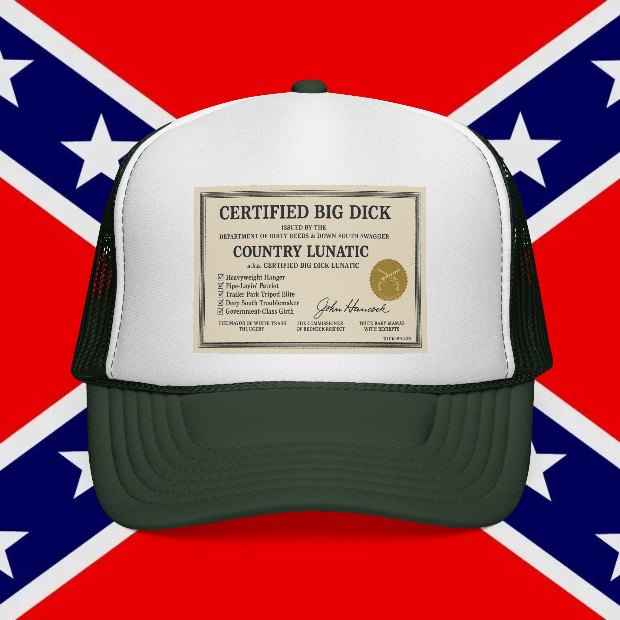 Trucker Cap - Certified Big Di*k - Country Lunatic Design
