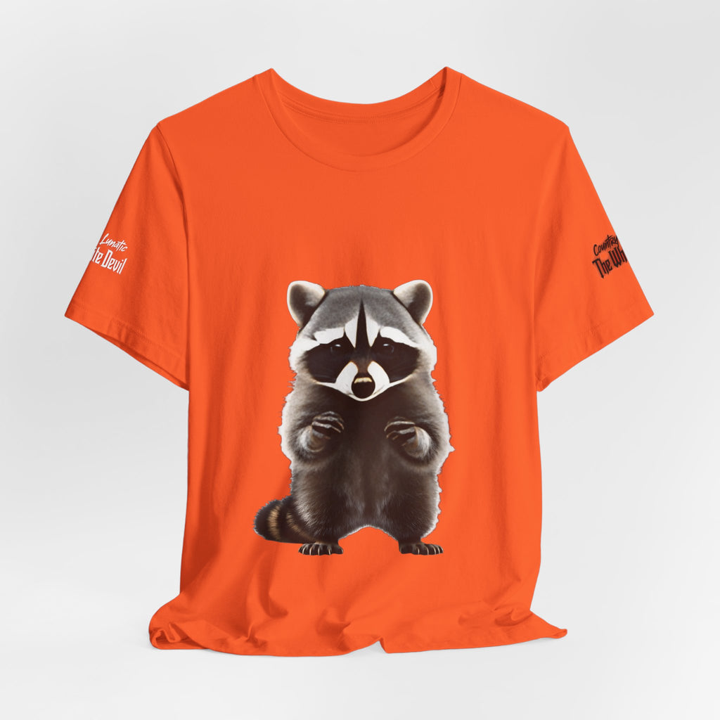 Country Lunatic Racoon Tee — 'F.C.W.B' Muscle Car Graphic Shirt