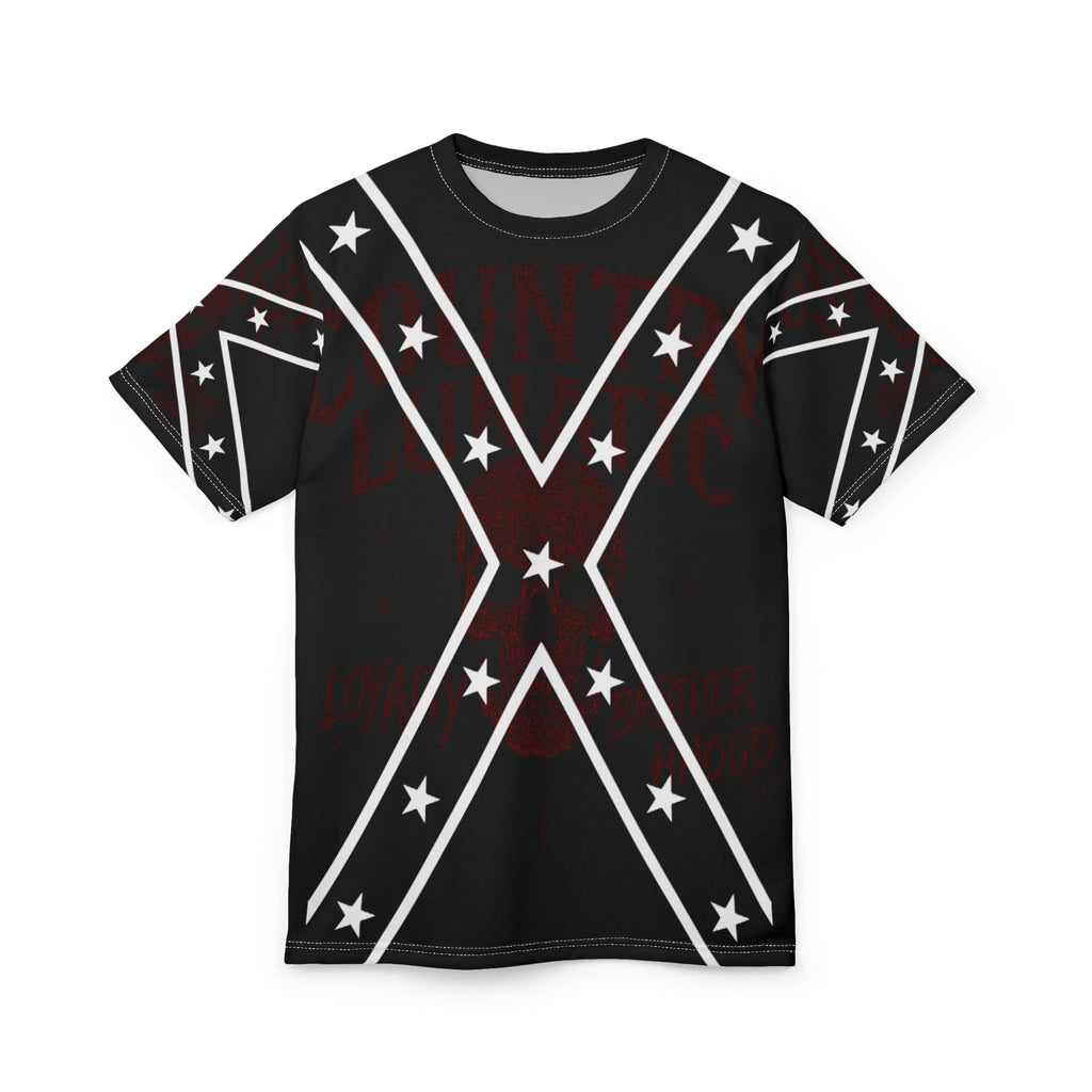 Copy of Copy of T-Shirt - Country Lunatic MAGA REBEL Tee with Confederate Flag Design