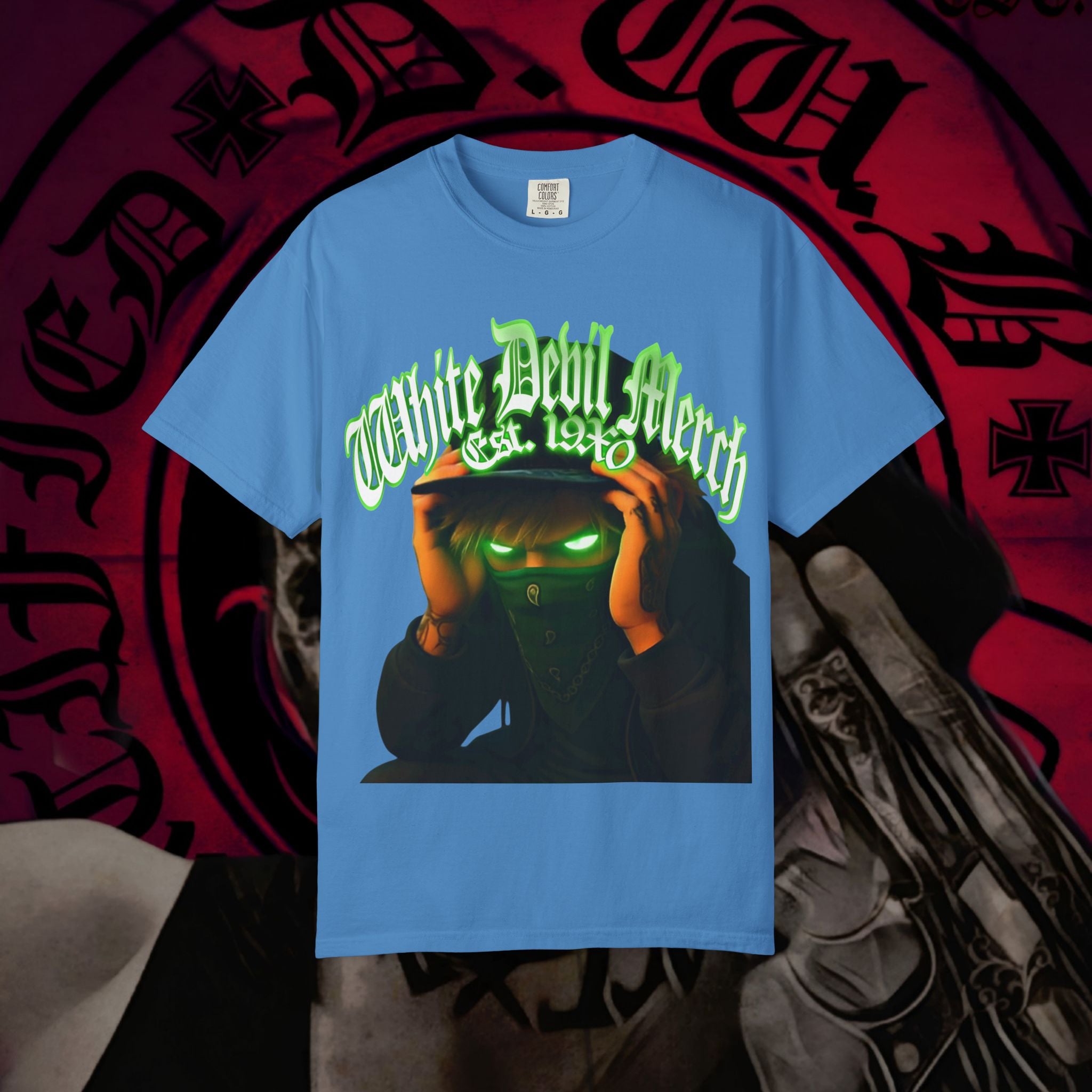T-Shirt Lunatic Nation Logo Country Lunatic Unisex Garment-Dyed Tee