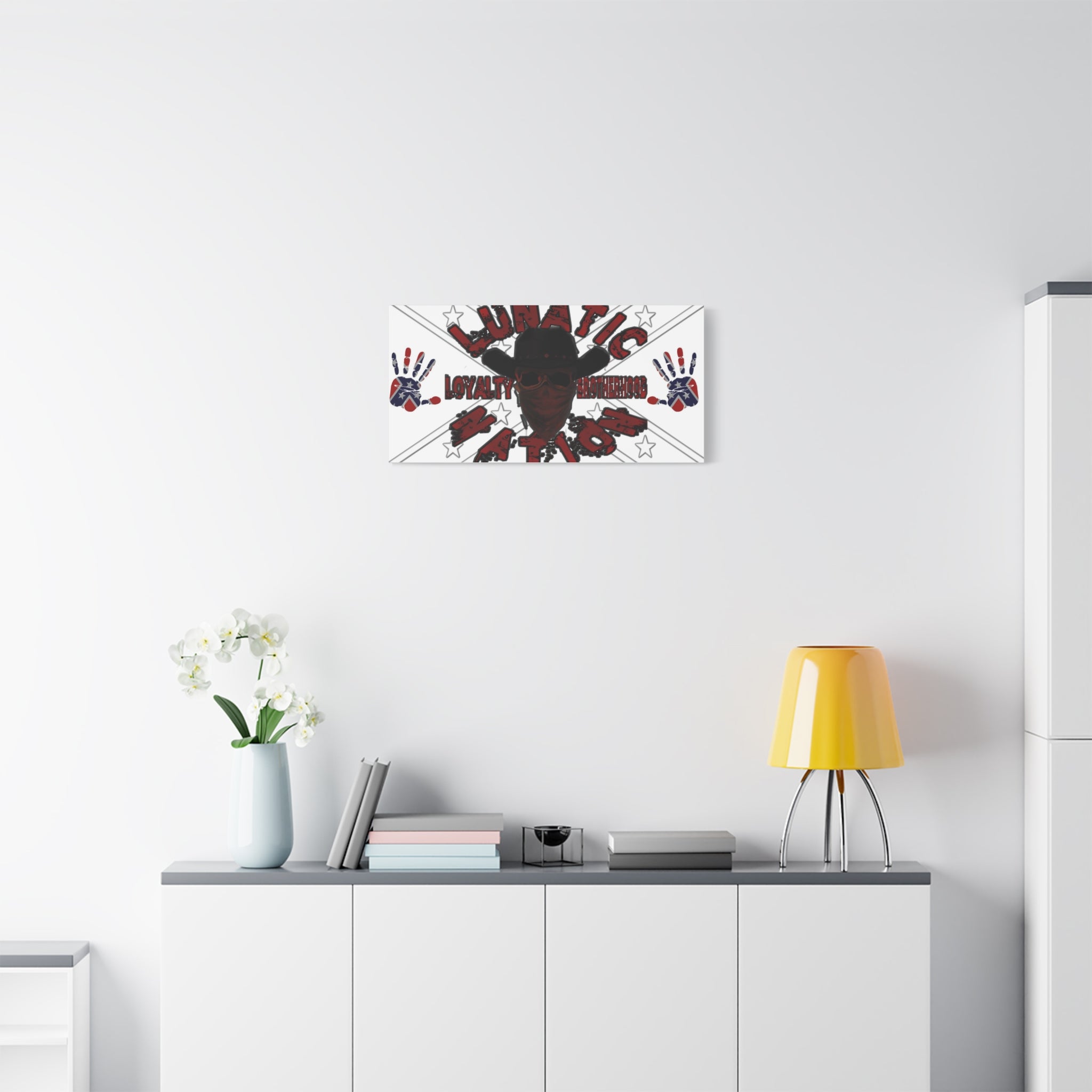 Country Lunatic Canvas Wall Art – Loyalty & Brotherhood Decor for Country Fans