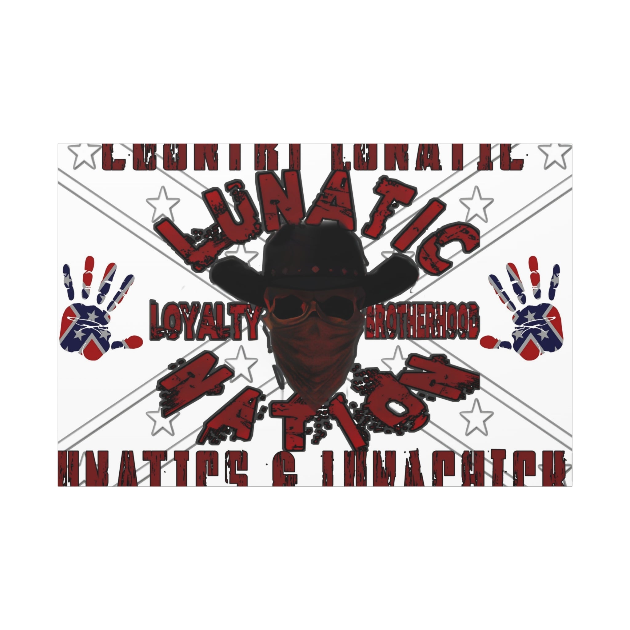 Country Lunatic Canvas Wall Art – Loyalty & Brotherhood Decor for Country Fans