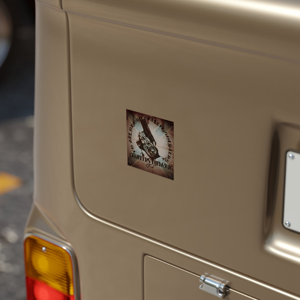 Country Fanatic Transparent Outdoor Sticker - Ideal for Car, Gear, and Celebrations